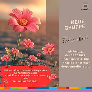 neue Selbsthilfegruppe gegen Einsamkeit