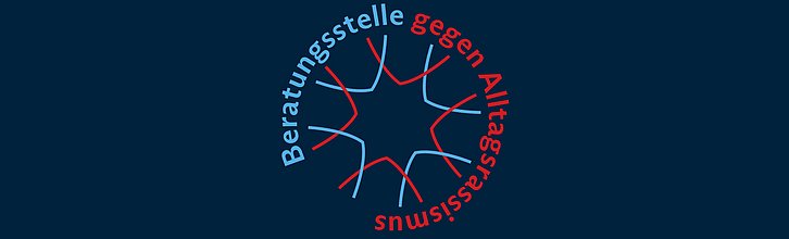 Bild mit Aufschrift Beratungsstelle gegen Alltagsrassismus